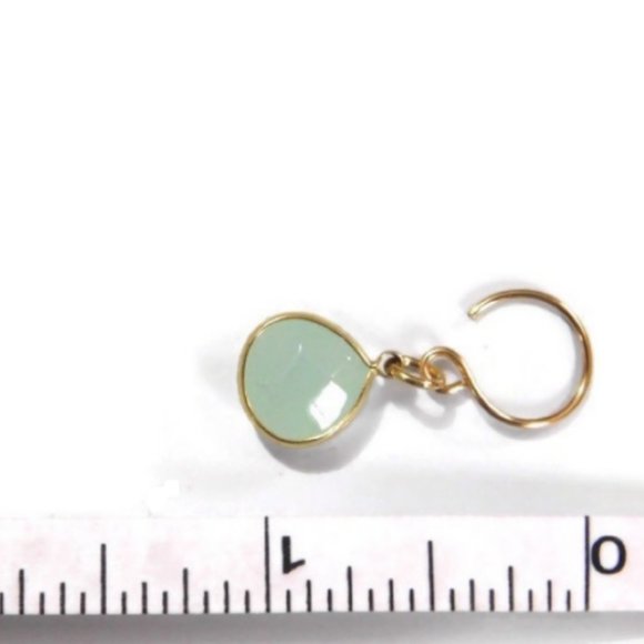 Artisan Crafted Rose Quartz Earrings Briolette Pink Teardrop 14K gold filled - Picture 3 of 4